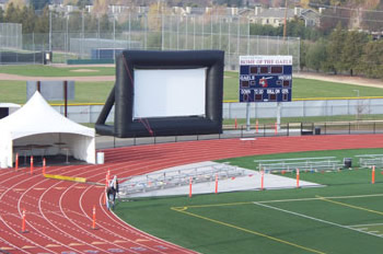 Inflatable movie screen rentals and production for schools and community events
