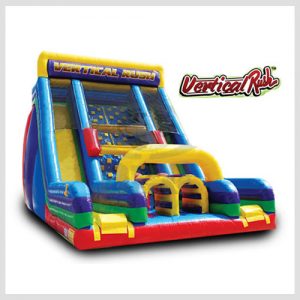 giant inflatable obstacle course rental vertical rush slide
