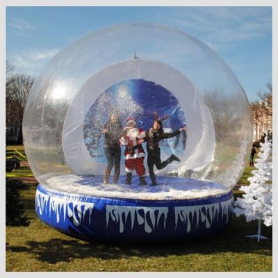 inflatable human snow globe