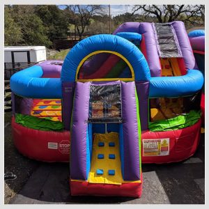 Inflatable obstacle course for birthday